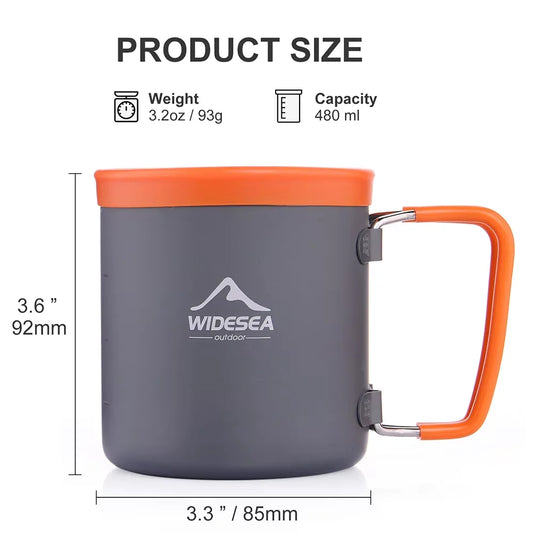 Camping Aluminum Cup Outdoor Mug  Tableware Picnic Cooking Equipment