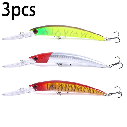 HENGJIA 1pcs 15cm 15g  Deep Diving Jerkbait Artificial Hard Bait Fishing Wobblers Minnow Lure for Bass Pike Carp Fishing  Tackle