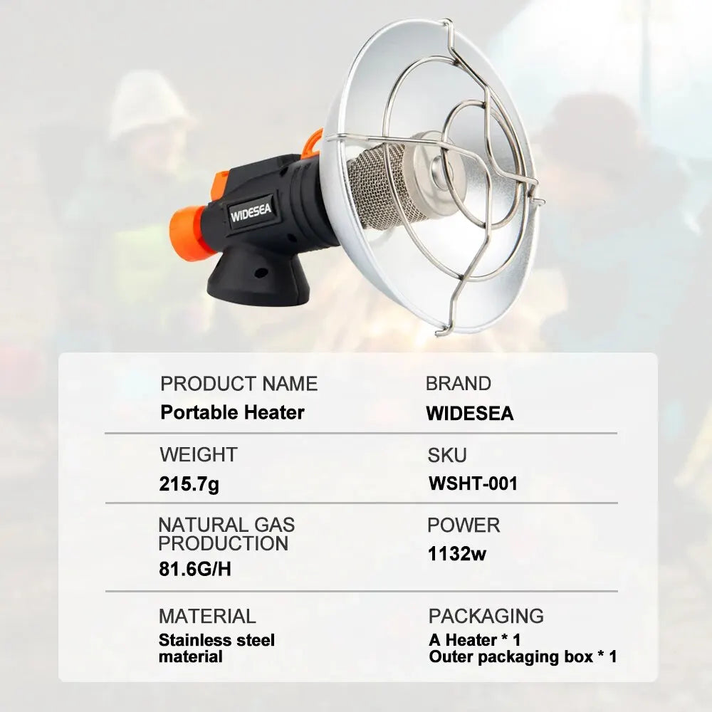 Camping Heater Portable Stainless Steel Fireplace for Winter Outdoor Stove  Gas Burner Heating Survival Equipment