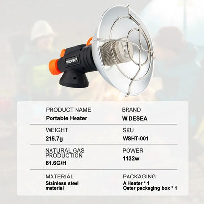 Camping Heater Portable Stainless Steel Fireplace for Winter Outdoor Stove  Gas Burner Heating Survival Equipment