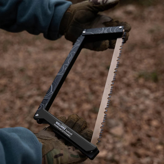 Folding Saw with Storage Bag Multifunctional Handsaw Aluminum Alloy Camping Foldable Hand Saw for Backpacking