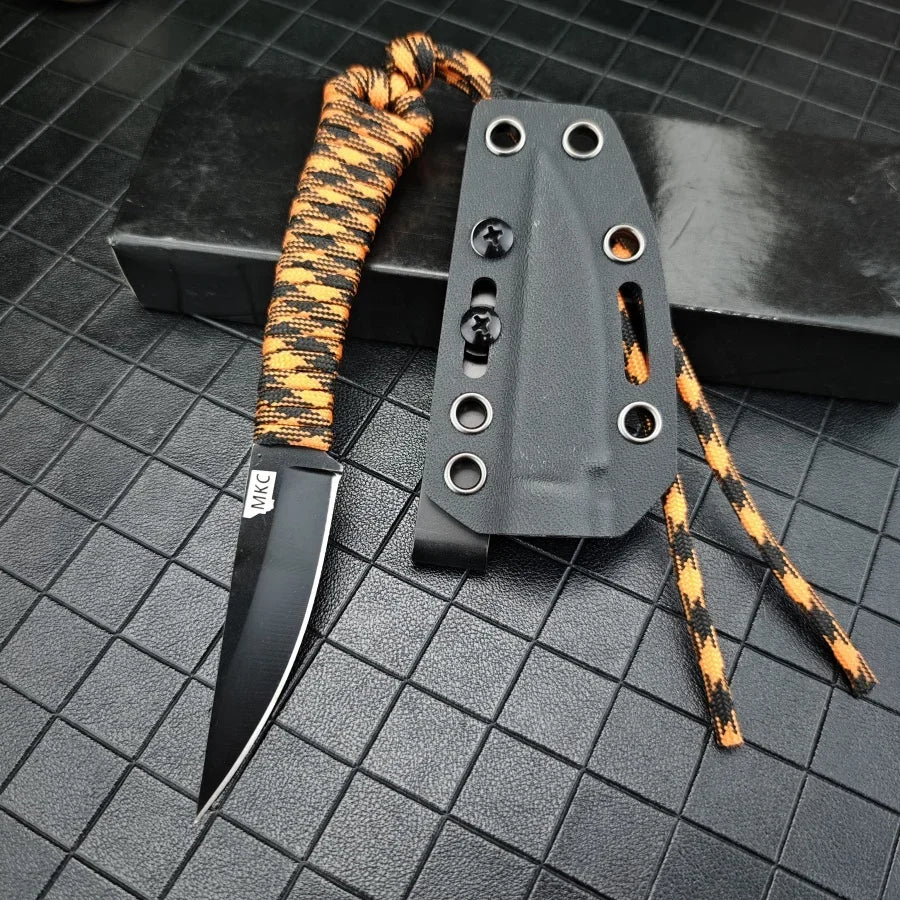 Outdoor Professional Hunting Knife with Sheath MKC 440c Blade Self-defense Tactical Defense Tool Mountaineering Knife Men's Gift