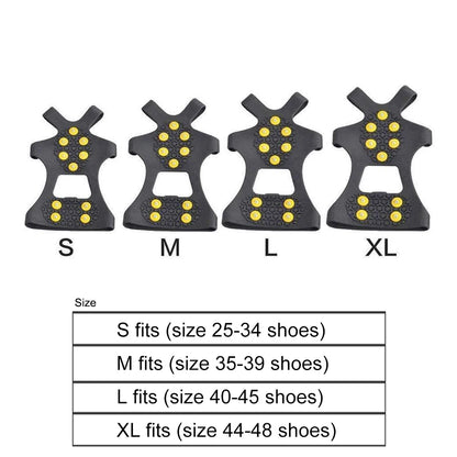 10 Teeth Mountaineering Cleats Anti-Slip Snow Claw Shoe Covers Unisex Shoes Ice Cleats Outdoor Chain Shoe Spikes