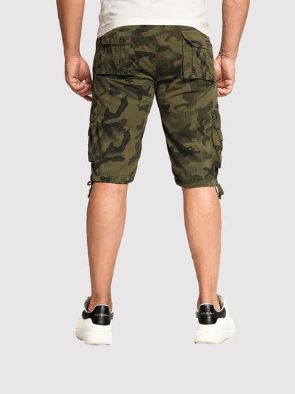 Men's summer new fashionable workwear shorts loose straight cut version trendy and versatile five quarter pants