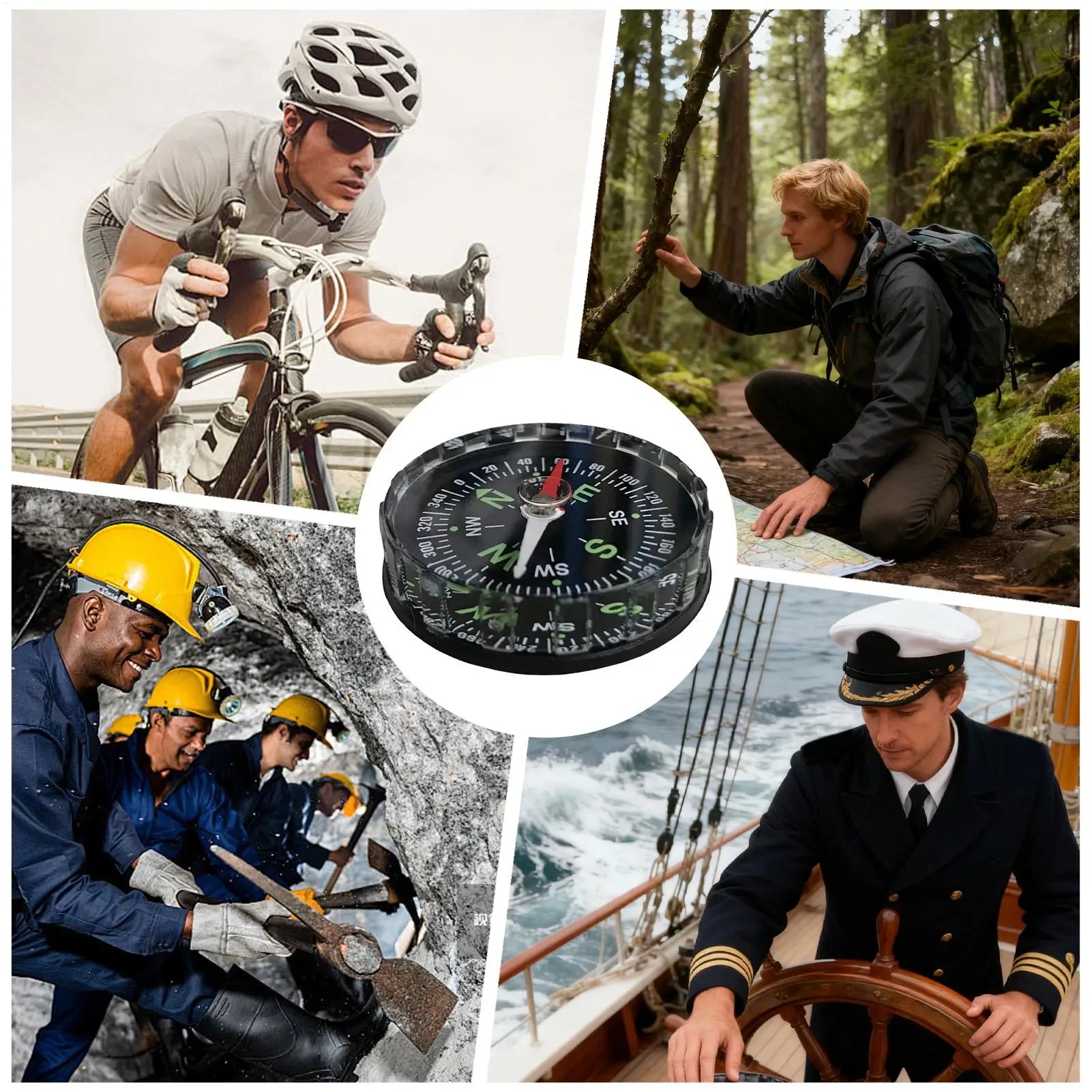 New Waterproof Hiking Compass, Multifunctional Sighting Navigation For Survival Traveling, Mountaineering Boating Outdoor sports