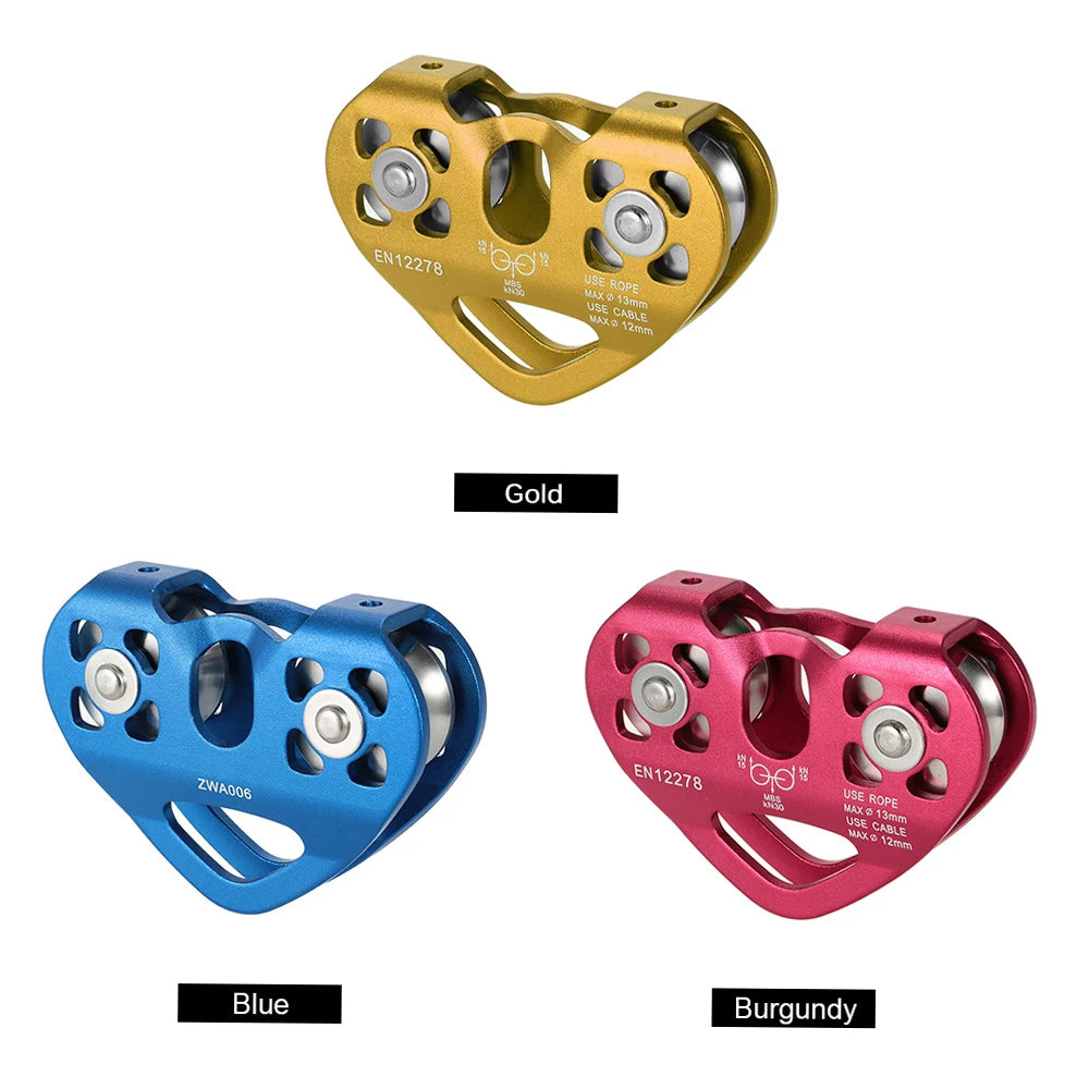 Cable Trolley Caving Trolley Pulley Lixada 30kN Cable Trolley Pulley with Ball Bearing Climbing Caving Aloft Work  Trolley