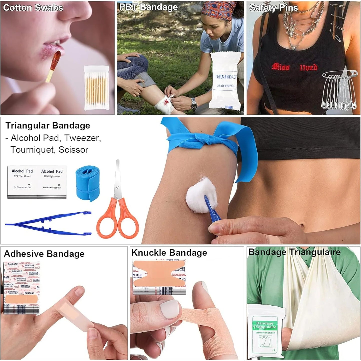 Survival kit and first aid kit, 142 pieces of professional survival equipment