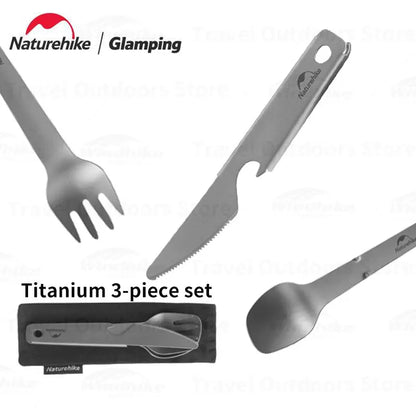 Titanium Camping Supplies Knife/Fork/Spoon 3-In-1