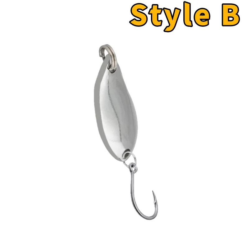 Trout Bait Metal Spoon Fishing Lure Wobbler   Jigging Tackle Accessories Multi-color Long-casting Lure Bait