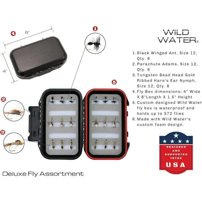 Fly Fishing Combo Starter Kit, 7-Foot Pole, 4-Piece Fly Rod Kit,