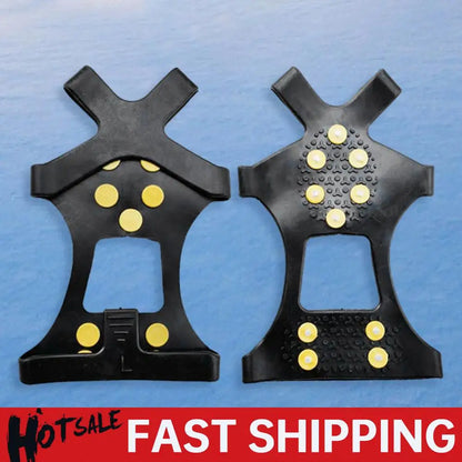 10 Teeth Climbing Crampons Anti-Slip Mountaineering Cleats Unisex Boots Snow Cleats Outdoor Chain Shoe Spikes