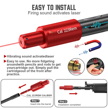 223REM red green light trainer, dual-purpose for training and calibration
