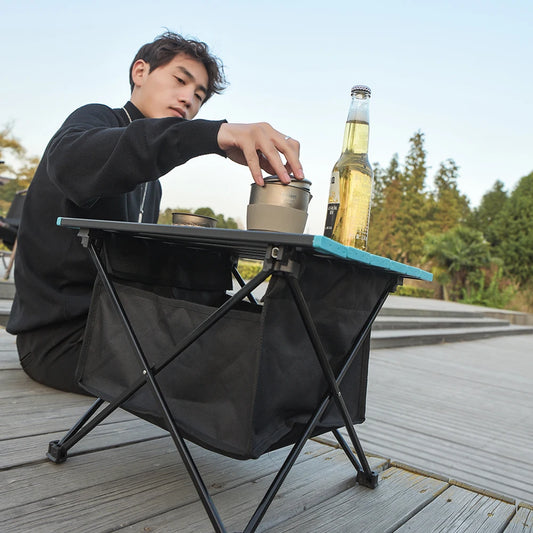 Folding Table Under Storage Bag Outdoor Camping Folding Storage Bag Table