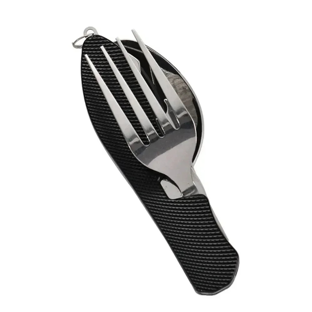 Foldable Camping Utensil Set Multi-Functional Knife Fork Spoon Combo f