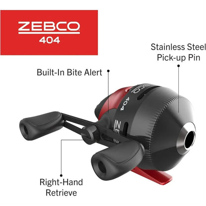 Zebco 202 & 404 Spincast Reels and Fishing Rod Combos (2-Pack)