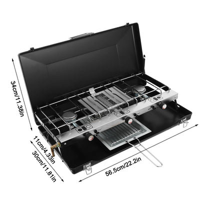 3-Burner Gas Camping Stove