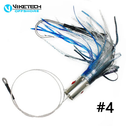 Offshore Stainless Steel Trolling Lures 9.4" Big Game Fishing Lure  9/0 Single Hookset