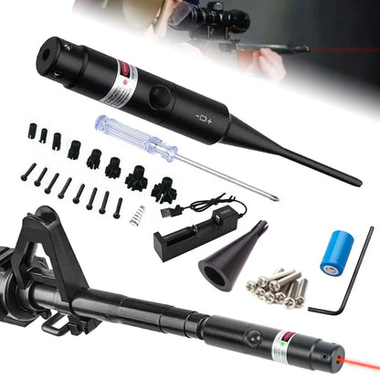 Green/Red Las-er  Calibrator with 18 Adapter Cross-border Aiming Instrument Tool
