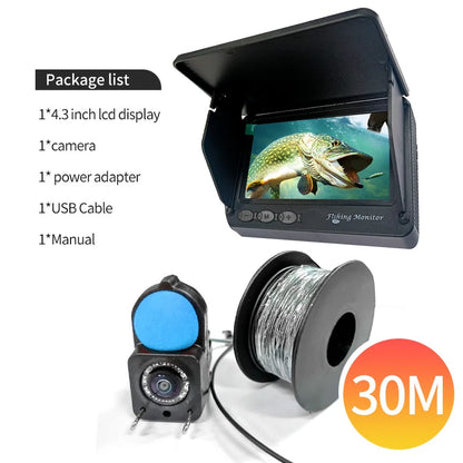 Portable Fish Depth Finder Water Handheld   LCD Fish Finder Underwater 120° Fishing Camera With Night Vision