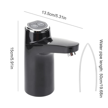 Electric Water Pump USB Rechargeable Portable Water Dispenser One Key Switch Wireless Water Pumping Device for Outdoor Camping