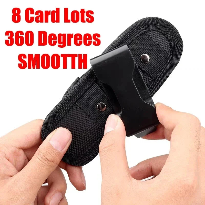 Tactical Flashlight Pouch Belt Torch Bag Durable Hunting Lighting Accessory