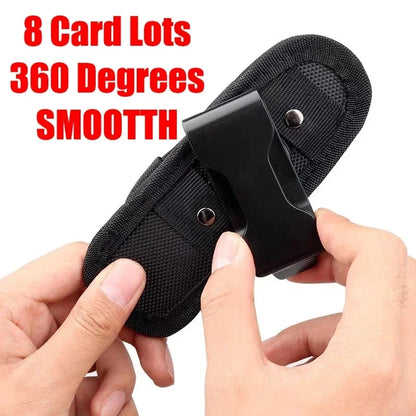 Tactical Flashlight Pouch Belt Torch Bag Durable Hunting Lighting Accessory