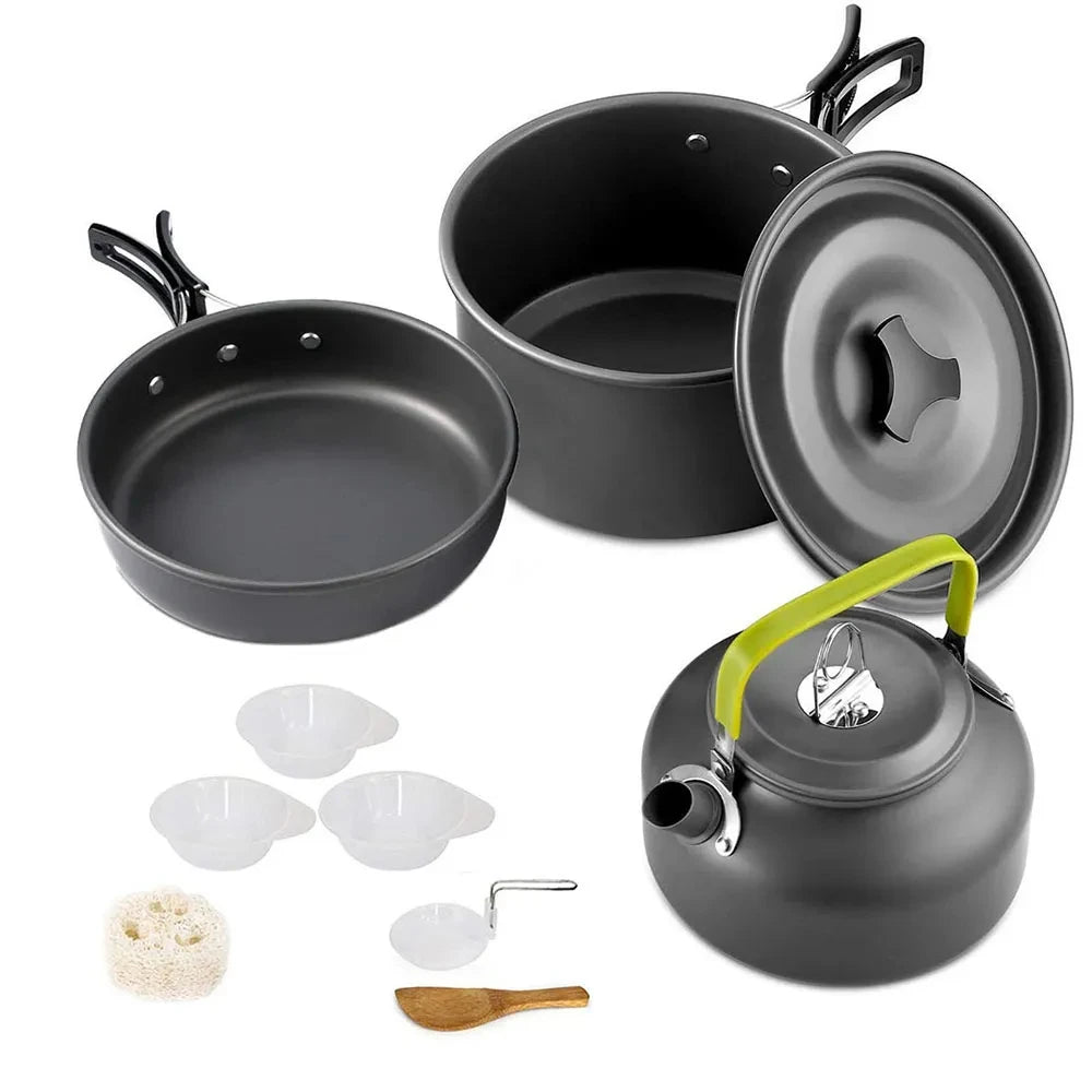 Camping Cooking Set Outdoor Aluminum Lightweight Equipment