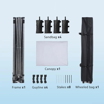 10x10ft 1-Person Setup Pop Up Canopy Tent