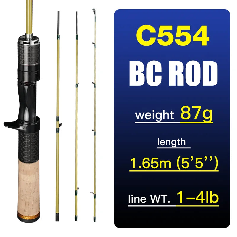Silent Stream Spining Baitcasting Fishing Rod Carbon Fiber