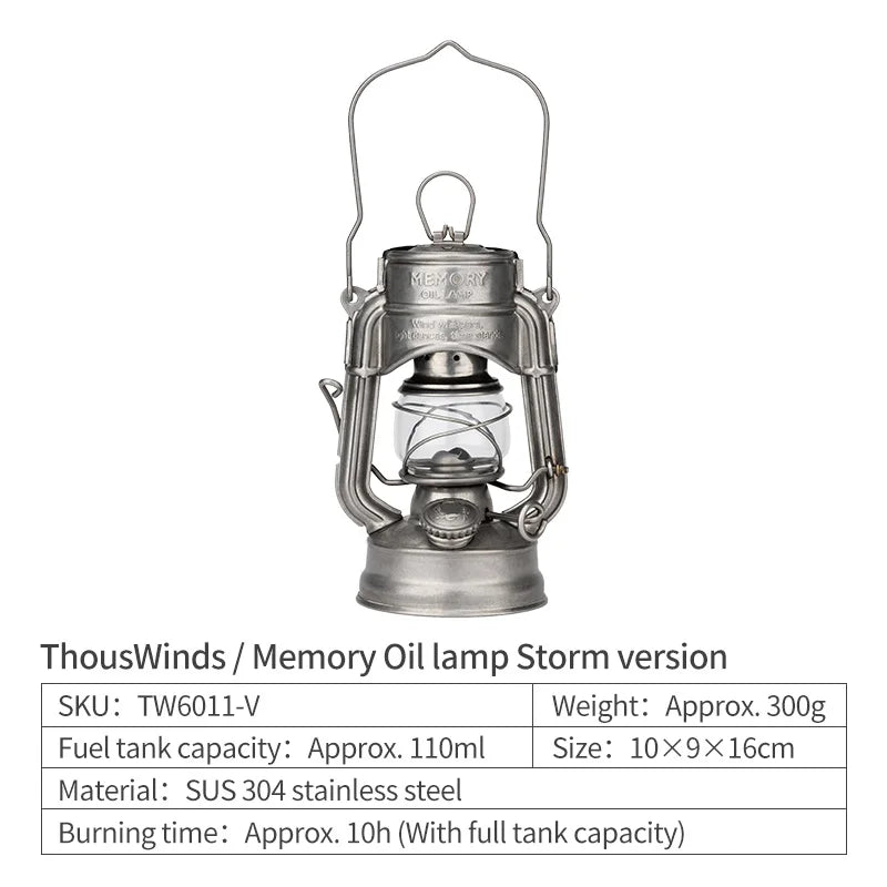 Oil Lamp Outdoor Portable Mini Camping Lantern