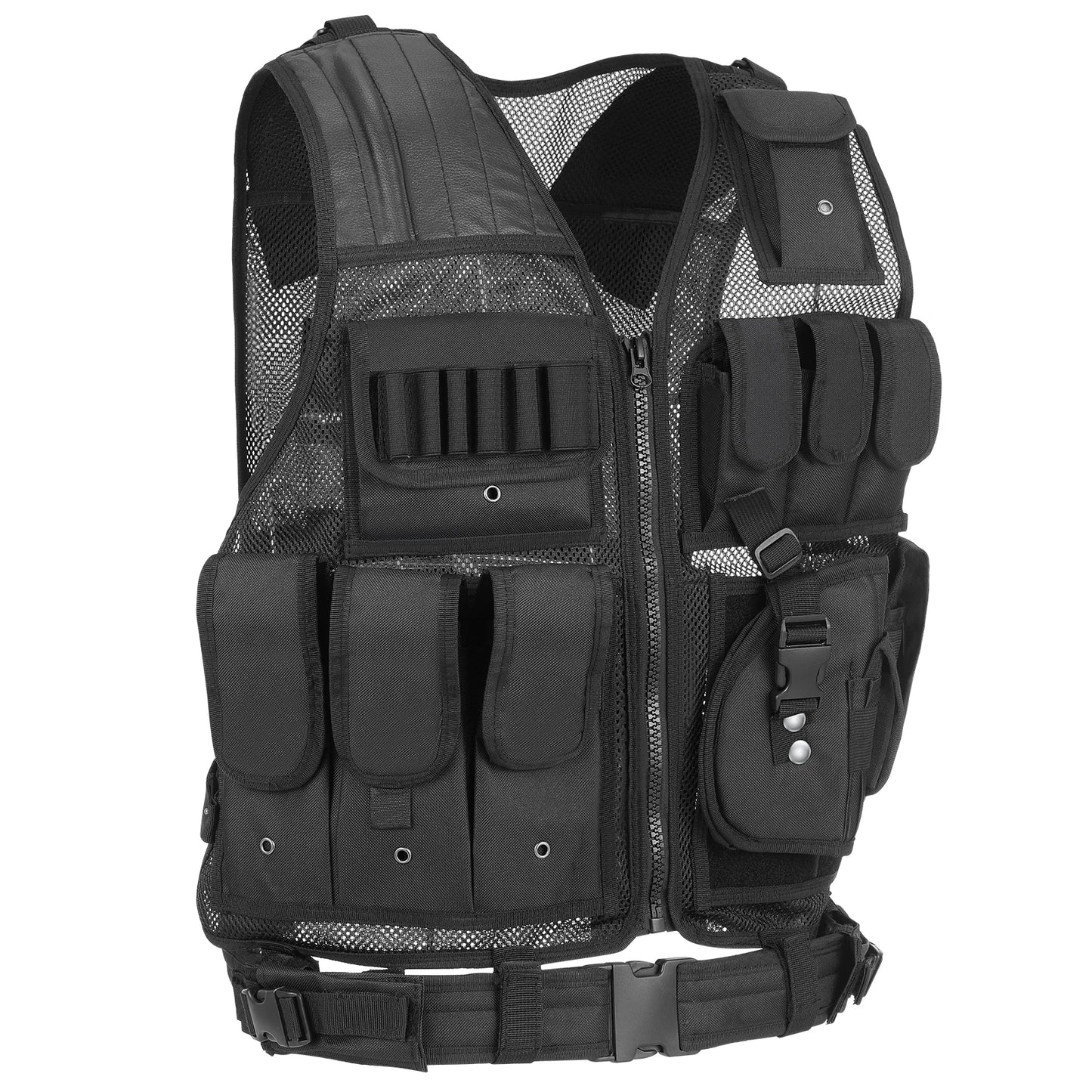 Tactical Vest Multi-Pockets Breathable Combat Vest Outdoor Military Airsoft Army Vest for Hunting Camping Hiking