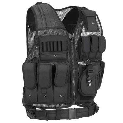 Tactical Vest Multi-Pockets Breathable Combat Vest Outdoor Military Airsoft Army Vest for Hunting Camping Hiking