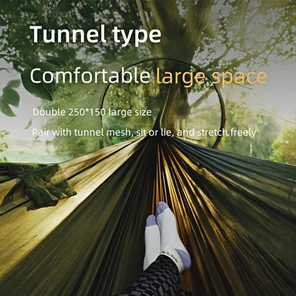 Outdoor camping hammock and mosquito-proof hammock, landing hanging bed net, easy to carry outdoor camping equipment hammock