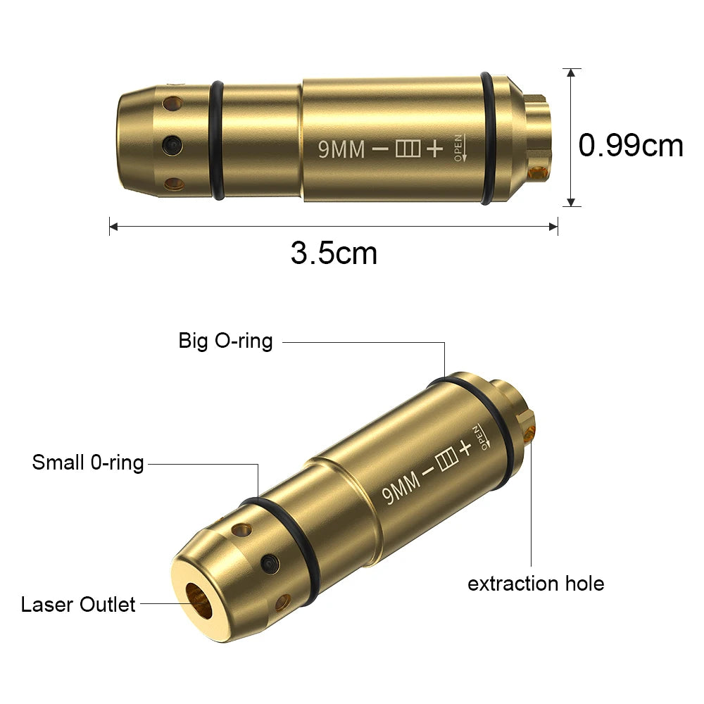 9mm(long)link laser training cartridge Red Dot Laser Training Bullet  Trainer Cartridge Tactical Laser Bullet
