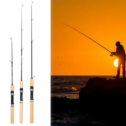 60/80/100cm Ice Fishing Pole Portable Carbon Fish Pole Light Weight River Comfortable Grip Carp Tackle Pesca Fishing Equipment