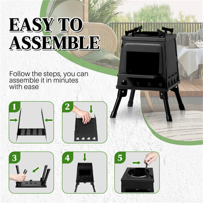 Fire Wood Heater with Burner Stove Camping Tent